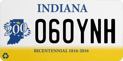 IN license plate 060YNH