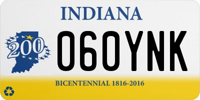IN license plate 060YNK
