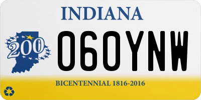 IN license plate 060YNW