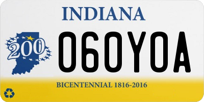 IN license plate 060YOA