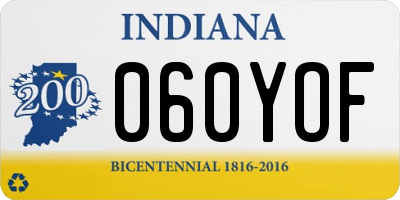 IN license plate 060YOF