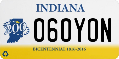 IN license plate 060YON