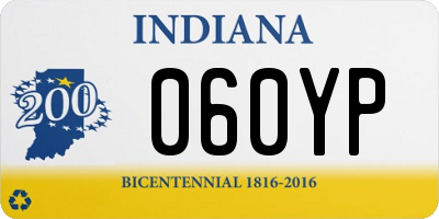 IN license plate 060YP