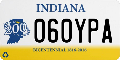 IN license plate 060YPA