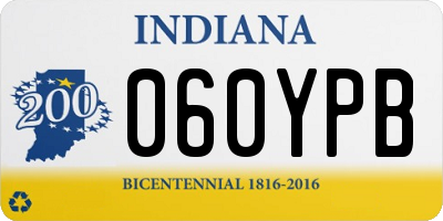 IN license plate 060YPB
