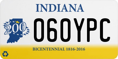 IN license plate 060YPC