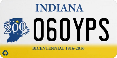 IN license plate 060YPS