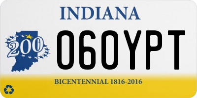 IN license plate 060YPT