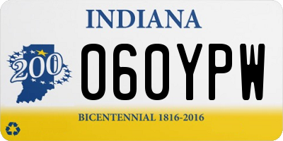 IN license plate 060YPW