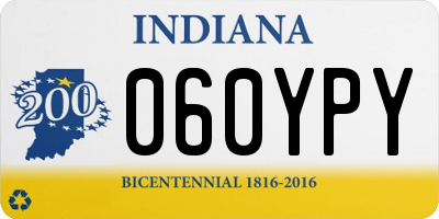 IN license plate 060YPY