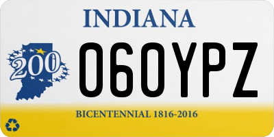 IN license plate 060YPZ