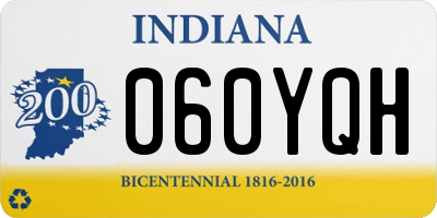 IN license plate 060YQH