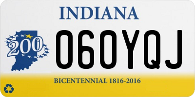 IN license plate 060YQJ