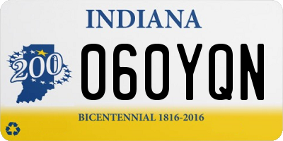 IN license plate 060YQN