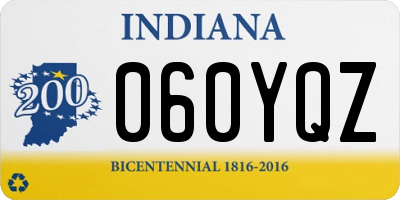 IN license plate 060YQZ