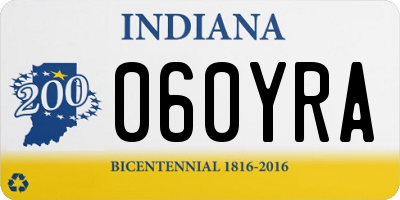 IN license plate 060YRA
