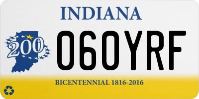 IN license plate 060YRF