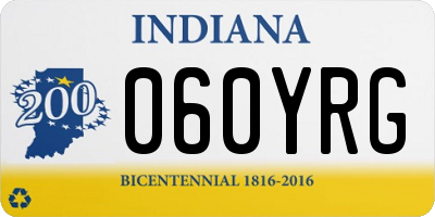 IN license plate 060YRG