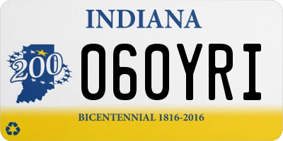IN license plate 060YRI