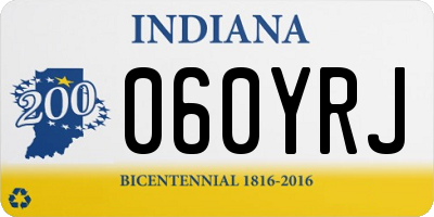IN license plate 060YRJ