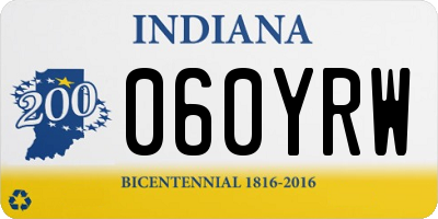 IN license plate 060YRW