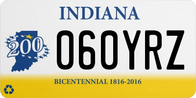 IN license plate 060YRZ