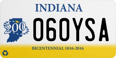 IN license plate 060YSA