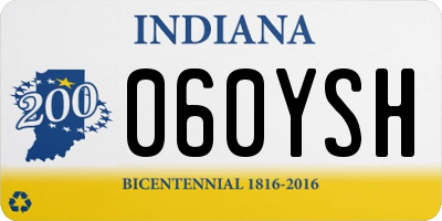 IN license plate 060YSH
