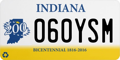IN license plate 060YSM