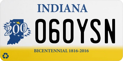 IN license plate 060YSN