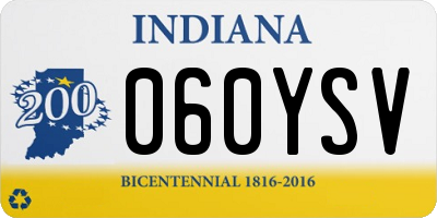 IN license plate 060YSV