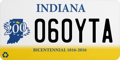 IN license plate 060YTA