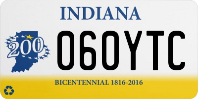 IN license plate 060YTC