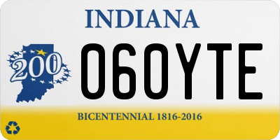 IN license plate 060YTE