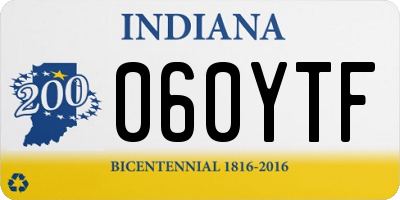 IN license plate 060YTF