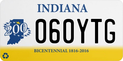 IN license plate 060YTG
