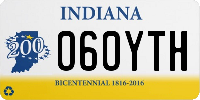 IN license plate 060YTH