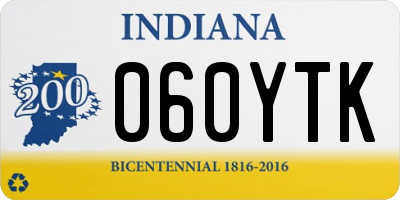 IN license plate 060YTK