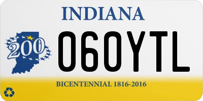 IN license plate 060YTL