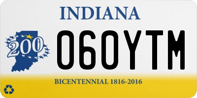 IN license plate 060YTM