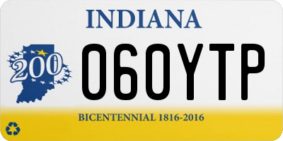 IN license plate 060YTP