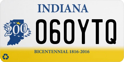 IN license plate 060YTQ