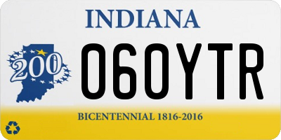 IN license plate 060YTR