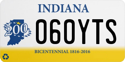 IN license plate 060YTS