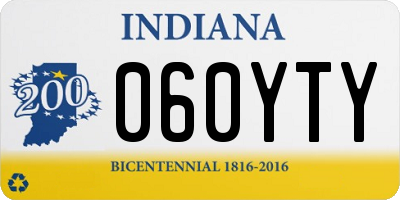 IN license plate 060YTY