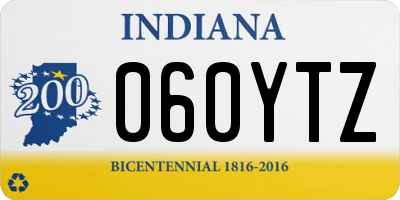 IN license plate 060YTZ