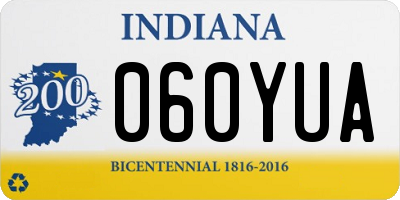 IN license plate 060YUA