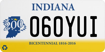 IN license plate 060YUI