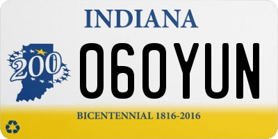 IN license plate 060YUN