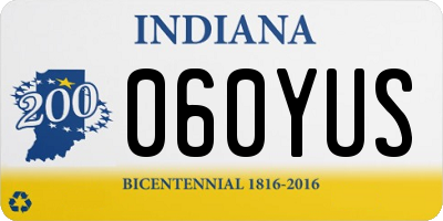 IN license plate 060YUS
